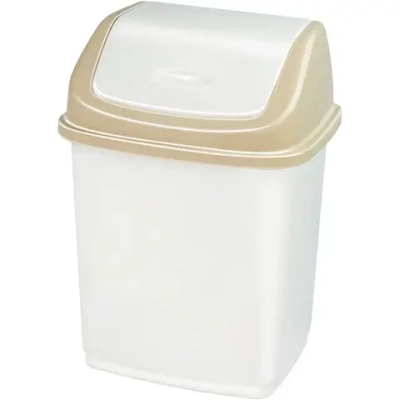 Ведро для мусора»Ромашка»35л с перекидным верхом (Эльфпласт)
