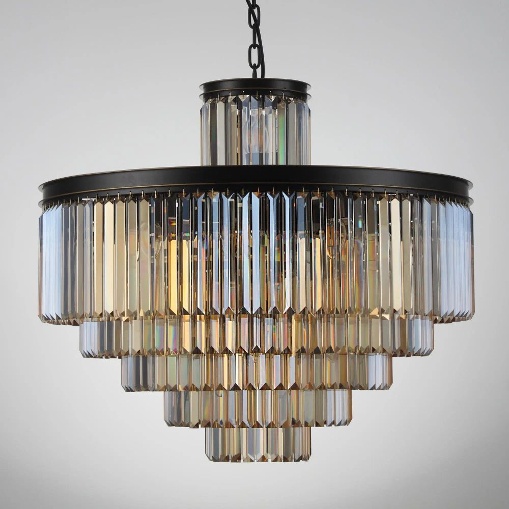 Citilux Мартин CL332152 Люстра хрустальная подвесная Шампань