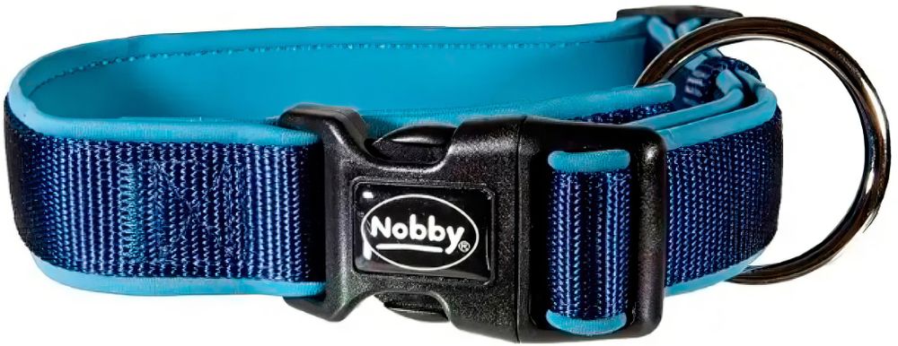 Nobby Ошейник Classic Preno для собак, нейлон, синий, 25-35 мм, 50-65 см
