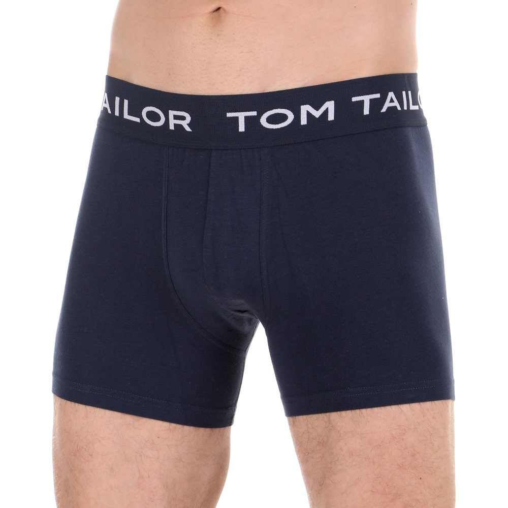 Мужские трусы боксеры набор 2в1 (белый, темно-синий) Tom Tailor 70480/6061 110