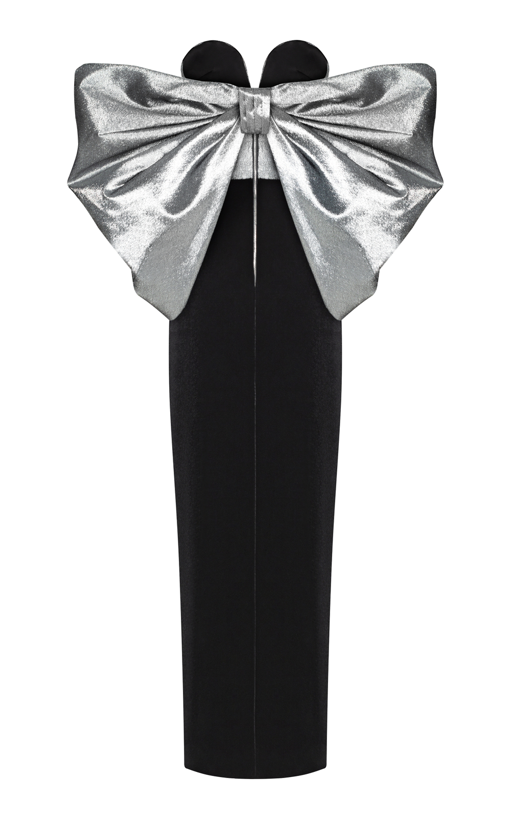 Платье макси корсетное из бархата и люрекса с бантом