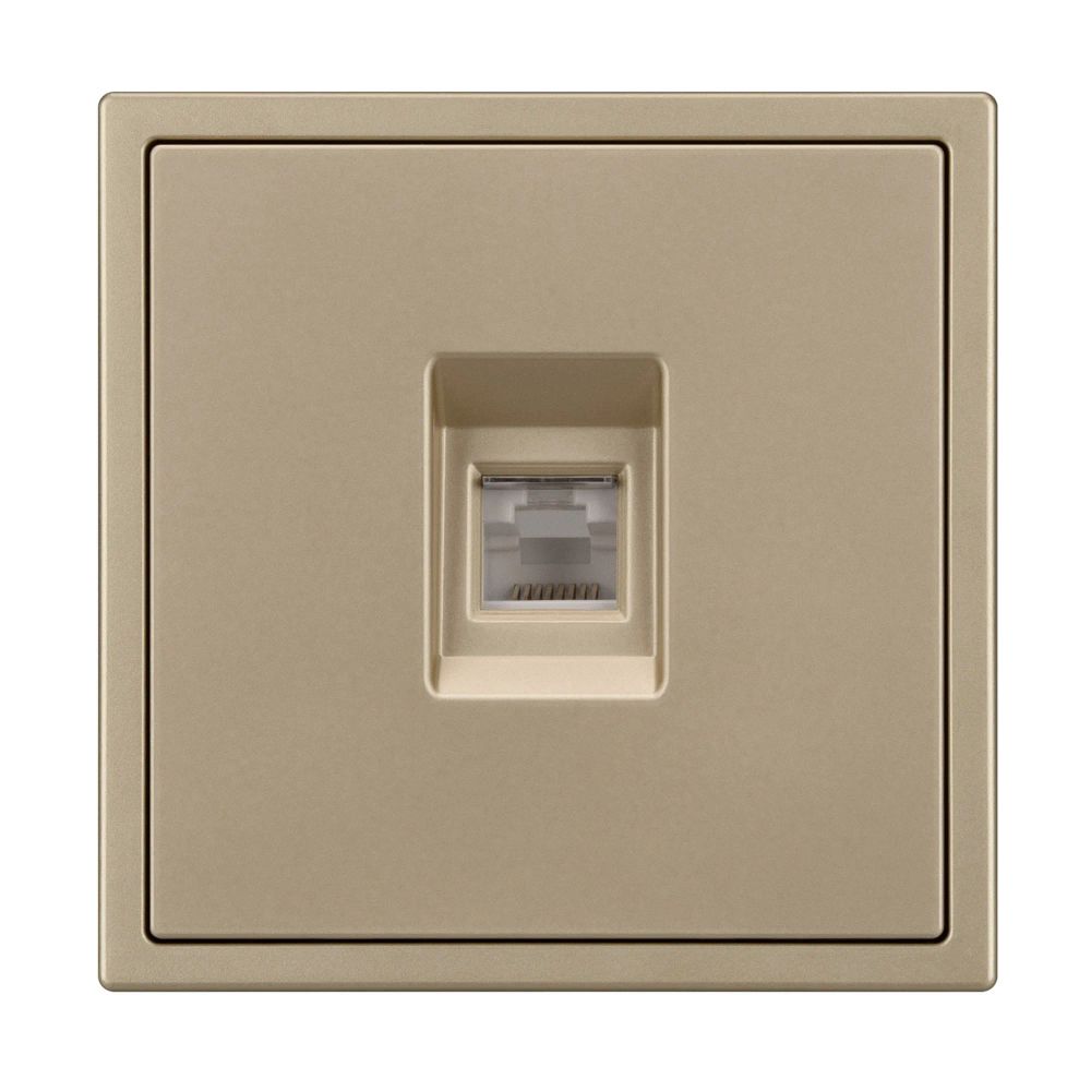Механизм телефонной розетки SCT-NOBE-MTL1-SFPL-GD (RJ-11, 4C) (Arlight, Золотой песок) 054302
