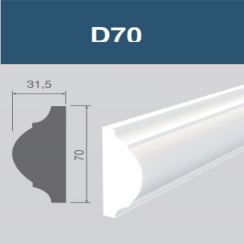 Молдинг настенный "HW" D70 70*31.5мм 2м полистирол