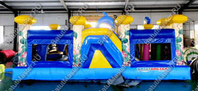 Надувной батут "Белый мишка" 7*5*2.7 м