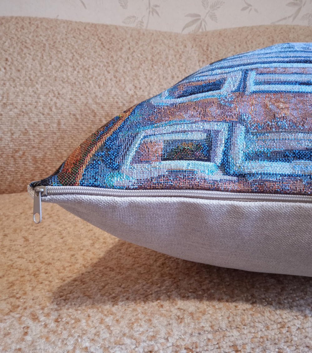 Декоративная гобеленовая наволочка для интерьерной подушки Вечерняя Венеция 68х47