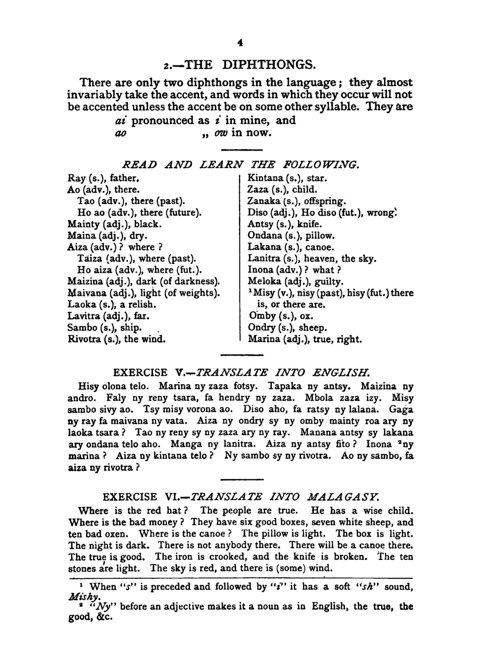 Malagasy for Beginners. A Series of Graduated Lessons and Exercises in Malagasy As Spoken By The Hovas Parts 1-2 | James Richardson