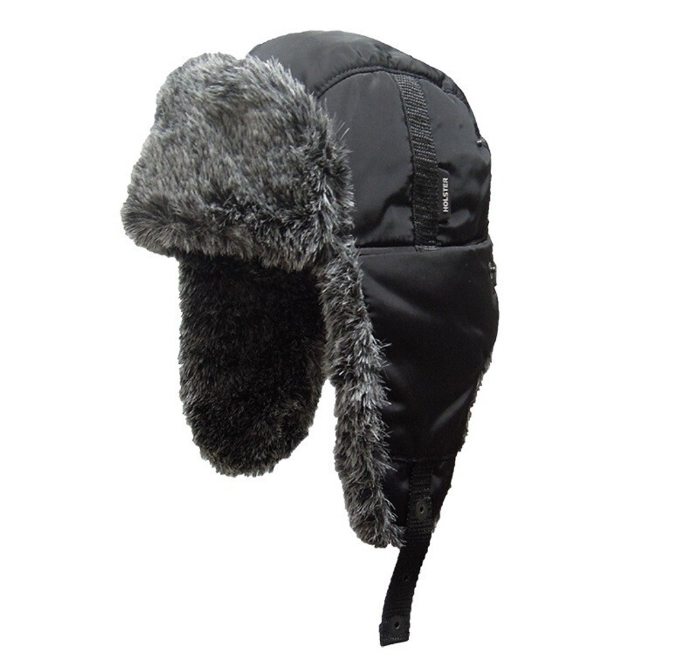 Шапка-ушанка с меховой опушкой