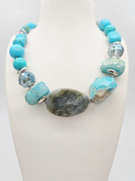 91003680 Колье Роман с камнем