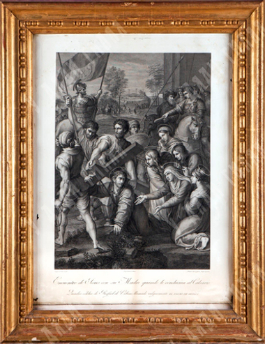 [По Рафаэлю] Гравюра Фернандо Сельмы «Крестный путь». Гравюра на металле. Мадрид, Испания, 1808 г.