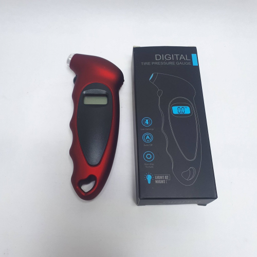 Манометр (красный) автомобильный цифровой для шин