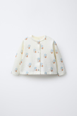 ZARA КУРТКА С ПРИНТОМ, ЭКРЮ