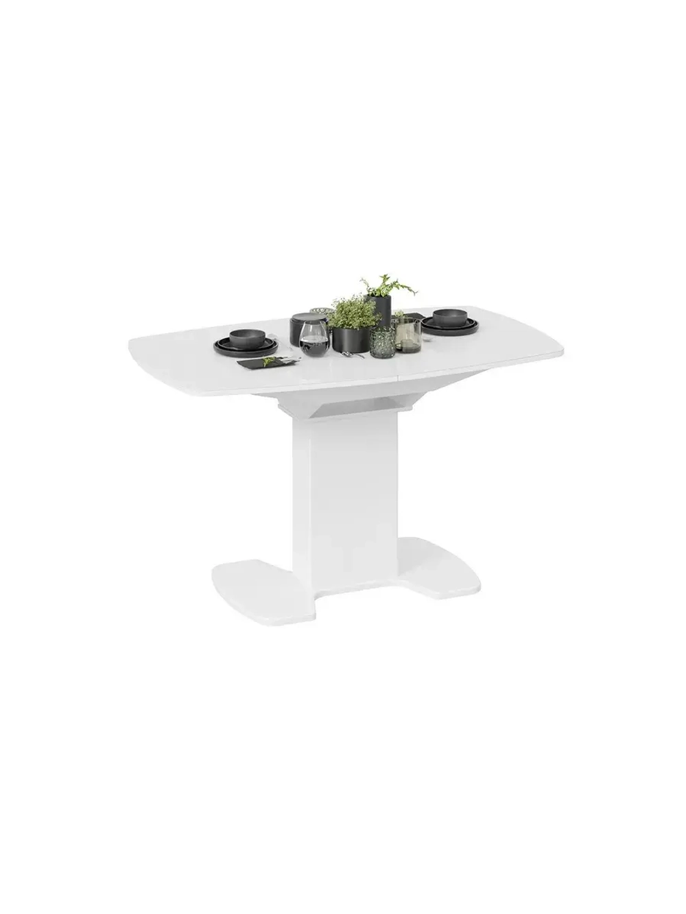 Стол кухонный Белый глянец 130х80х75 см