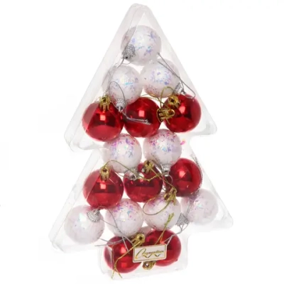 Набор украшений «Легенды зимы» 4 см (набор 17 шт), Белый, красный