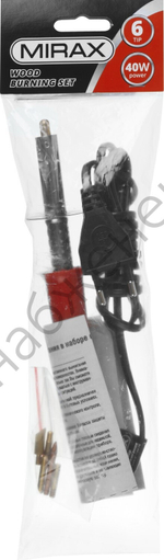 MIRAX 450°C 220В 40Вт 6 насадок, Прибор для выжигания (55430-H6)