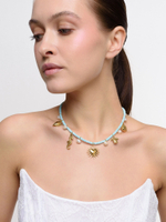 Колье "Mix marine animals" с турквенитом Gold