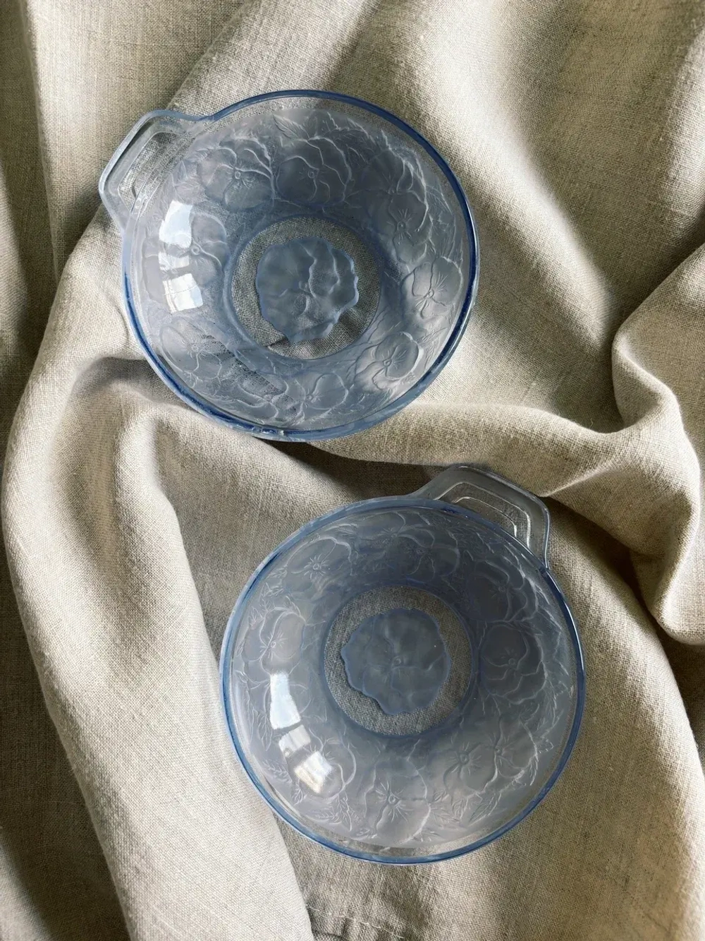 Пиала стеклянная с цветами