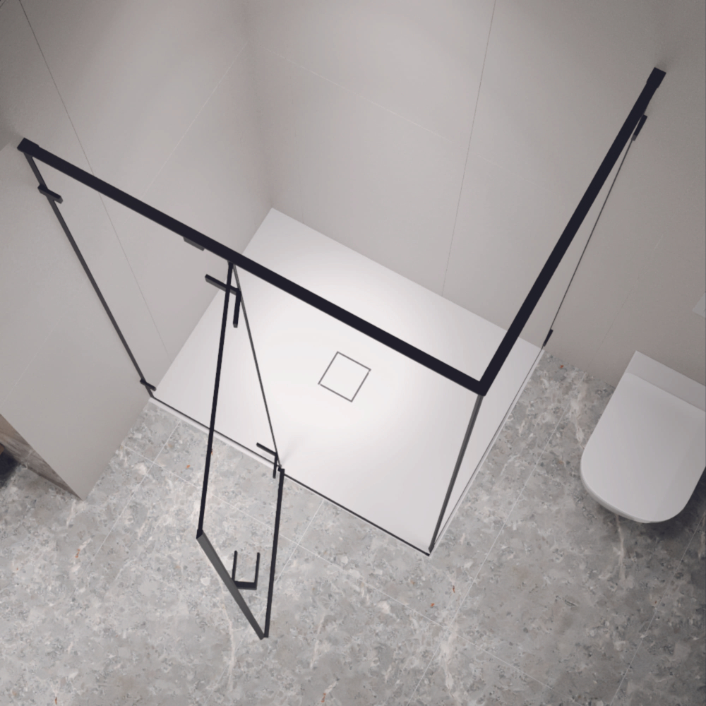 Душевой уголок с распашной дверью на петлях - RGW SV-040B (Матовое-Сатинат, 1000x800)