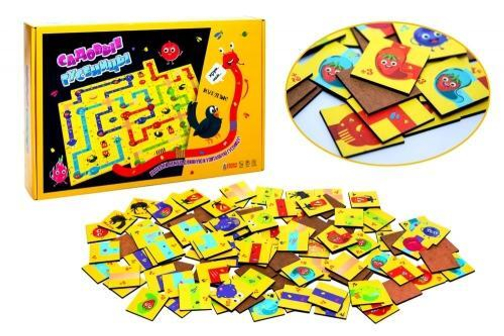 Игра настольная "Садовые гусеницы" 108 фишек (Ракета)