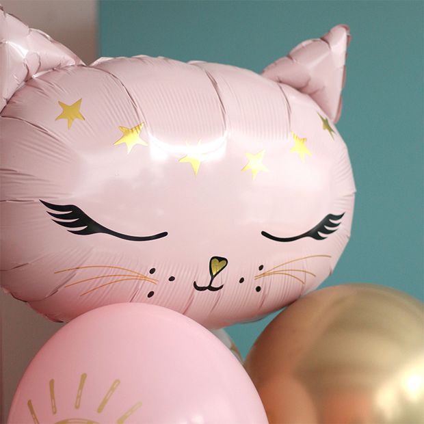 ПД Шар фигура Кошечка кошка голова Розовая 48 х 36 см (БГ-25)