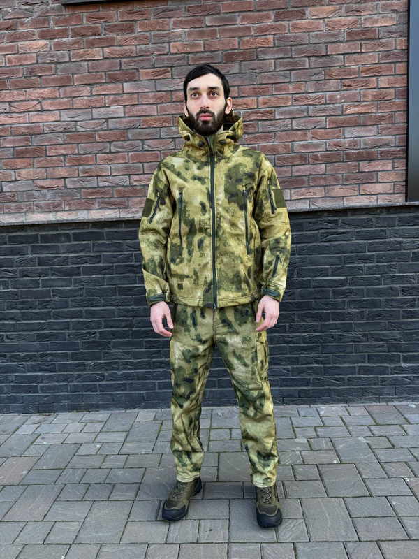 Тактический демисезонный костюм / softshell / мох