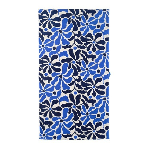 ГУЛИКСНЕ GULYXNE Пляжное полотенце 100х180 см, синее/цветы