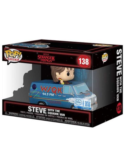 Фигурка Funko POP! Rides Stranger Things S5 Steve with The Squawk Van (Exc) (138) 88958 / Фигурка Фанко ПОП! по мотивам сериала "Очень странные дела", Стив Харрингтон