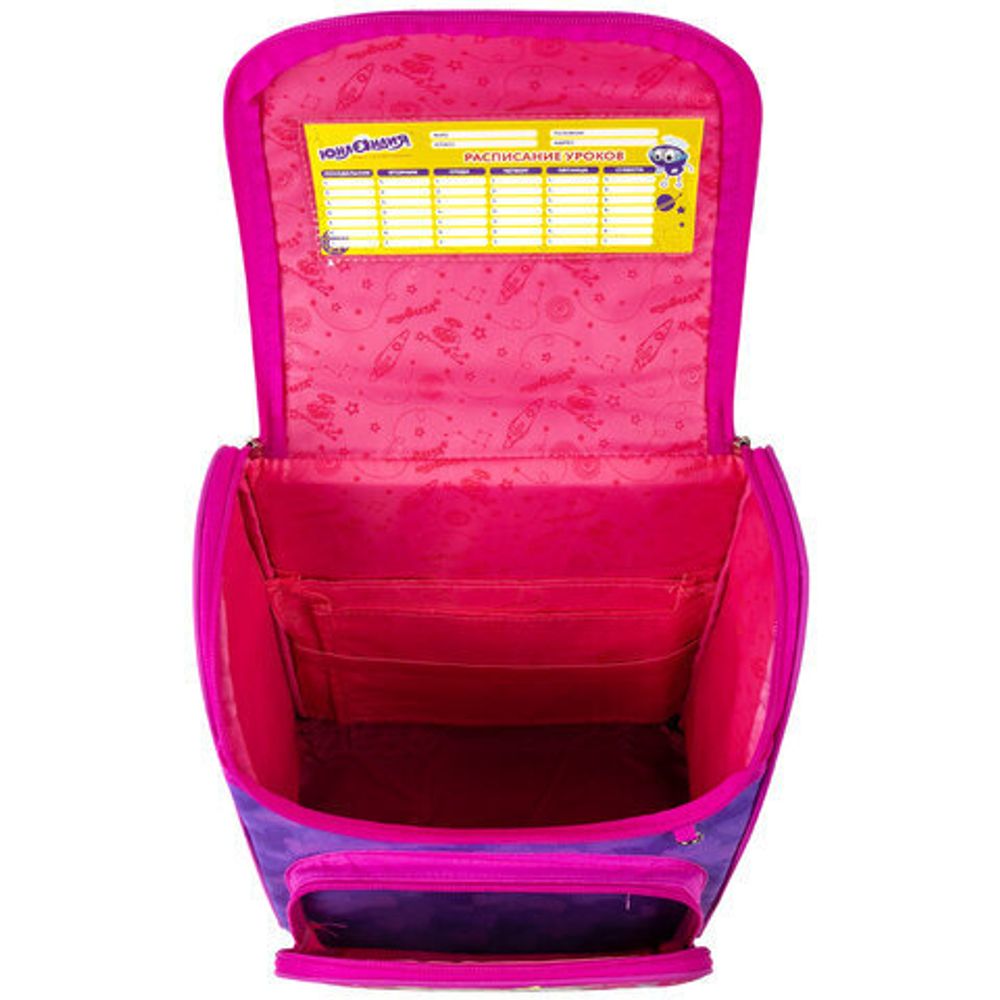 Ранец ЮНЛАНДИЯ WISE, 1 отделение, 3 кармана, устойчивое дно, "Pretty kitty", 271395