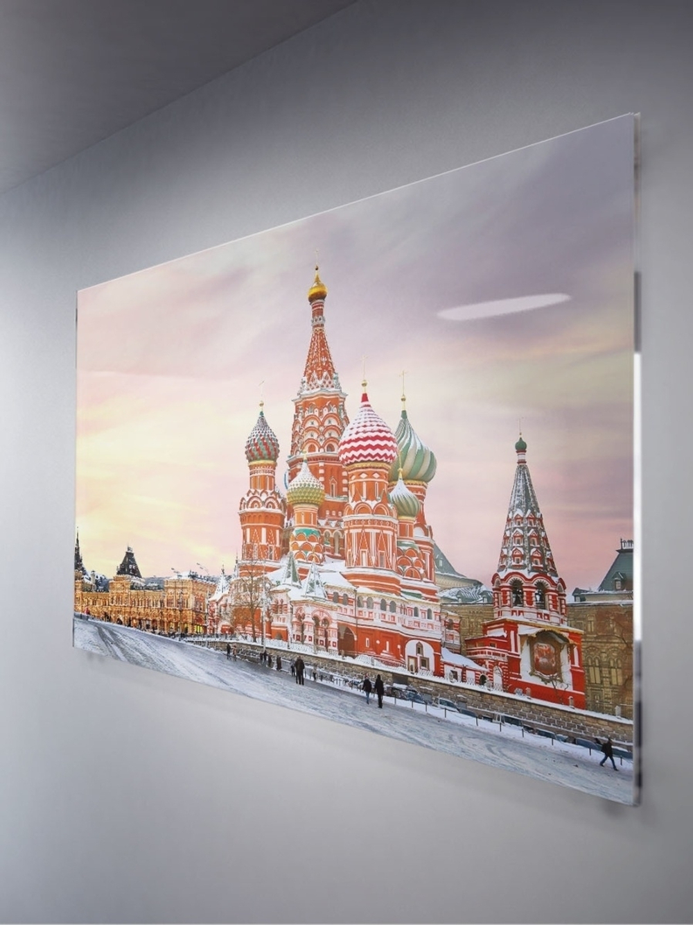 Фото картина на стекле / на стену / в подарок "Москва" 28х40 см. Декор для дома, подарок