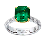 Кольцо с изумрудом и бриллиантами, R0070-5/1