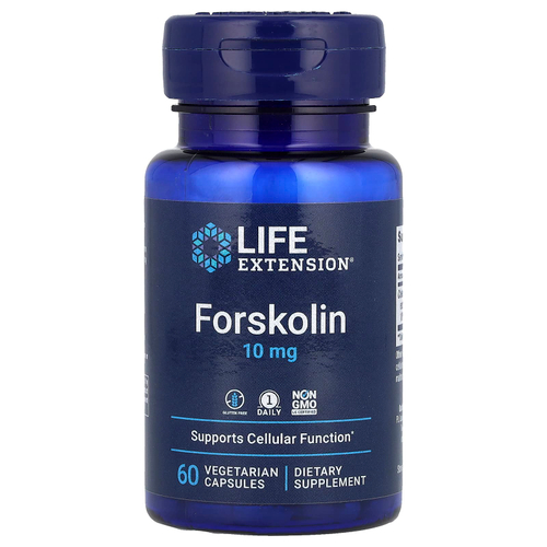 Life Extension, форсколин, 10 мг, 60 вегетарианских капсул