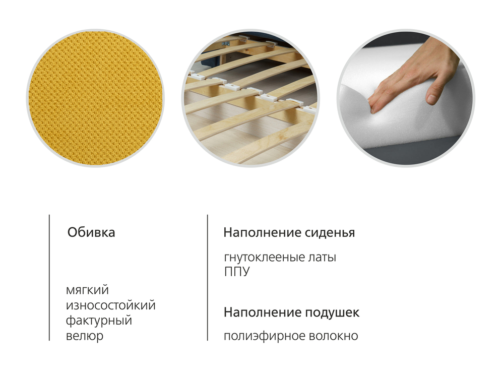 Диван кровать Мелани, Желтый