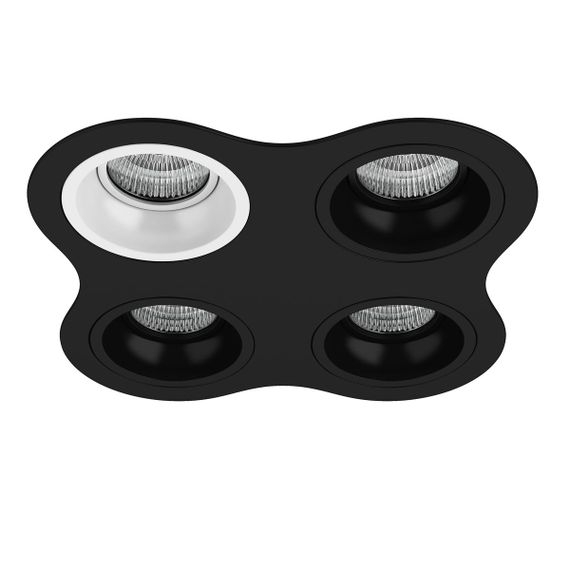 Комплект из светильников и рамки Lightstar Domino Round (214647+214606+214607+214607+214607) D64706070707