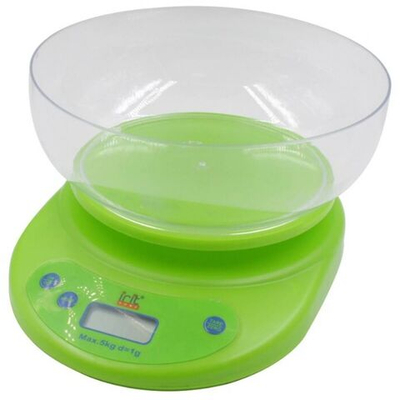 Весы кухонные электронные, Irit, IR-7119, чаша, точн 1 г, до 5 кг, зел