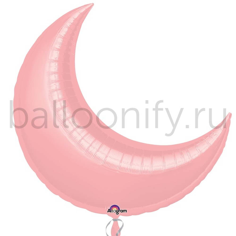 Фольгированная фигура, Месяц 25"/64CM W X 29"/74CM H Пастель Pink