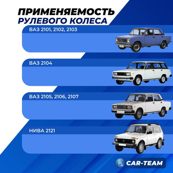 Руль "Барс" с карбоновыми вставками на ВАЗ 2101-07, Нива