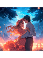 Алмазная мозаика 20х20см. "Танец в объятиях огня" блест. с полн.заполнен.на подрам. (Арт. НД-0933)