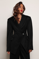 Жакет приталенный черный