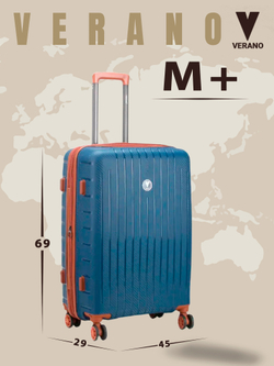 Чемодан средний "Verano" из полипропилена, съёмные колёса