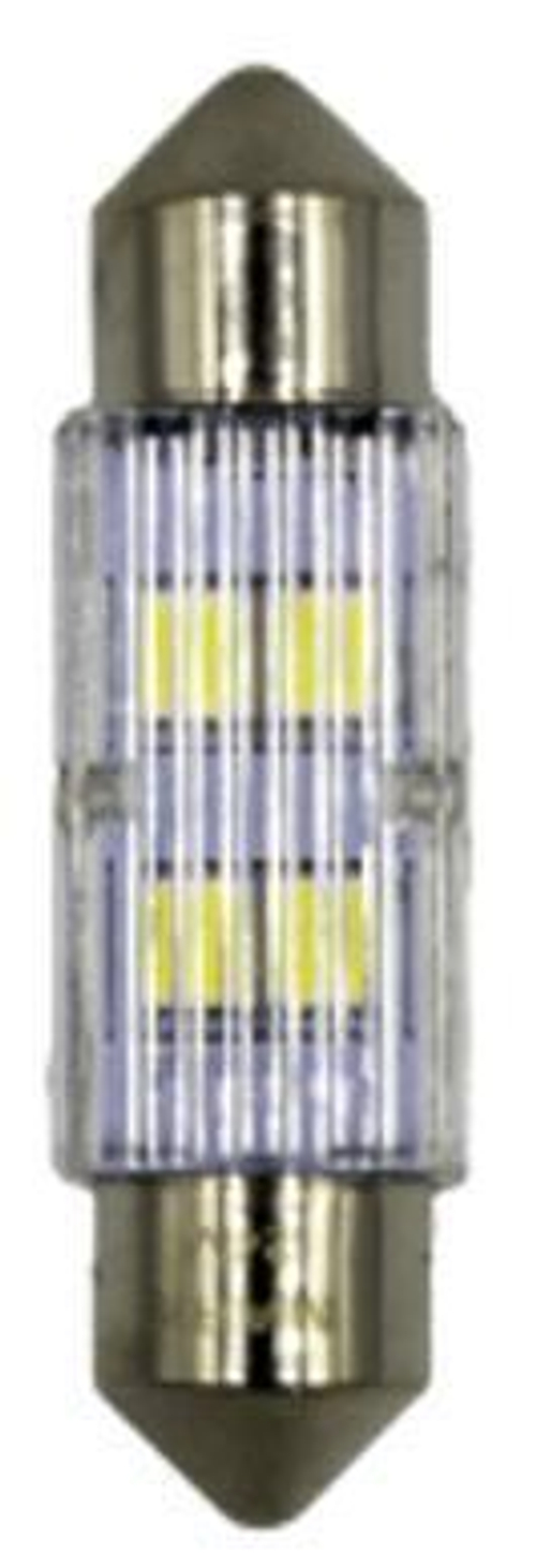 Лампа светодиодная 12V 10W салонный 31 мм белый 4 SMD Silver 2 шт. блистер Маяк