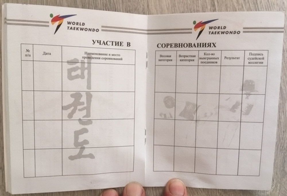 Зачетная классификационная книжка WT