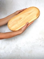 Поднос деревянный овальный