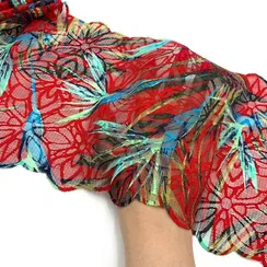 Кружево эластичное красный экзотик 22 см, Китай