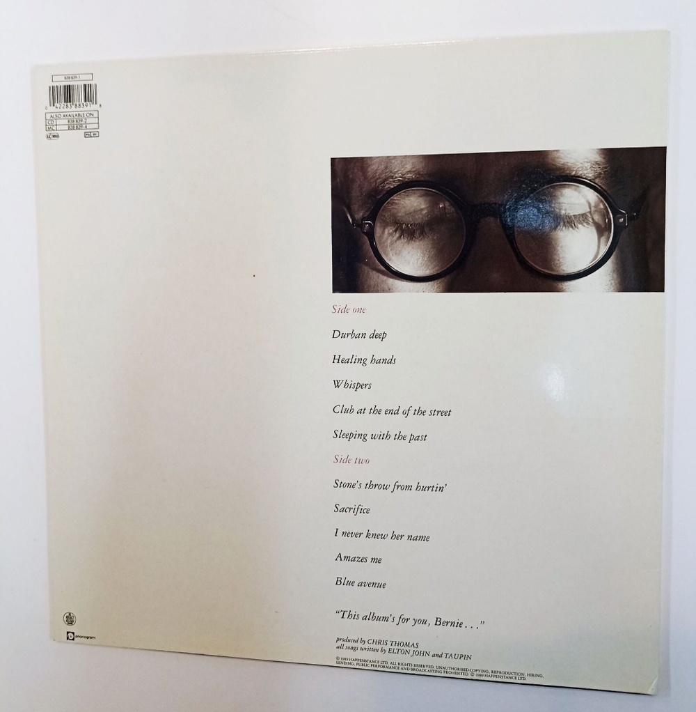 Винтажная виниловая пластинка LP Elton John Sleeping With The Past (Holland 1989)