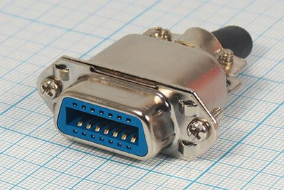 Гнездо CENTRONICS 14 контактов, на кабель, с металлическим кожухом, CENC-14F #18