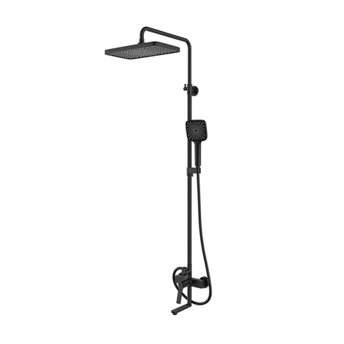 Душевая система 35к IDDIS PARBL3Fi06 "Parker" лейка "Тропический душ" ЧЕРНЫЙ матовый