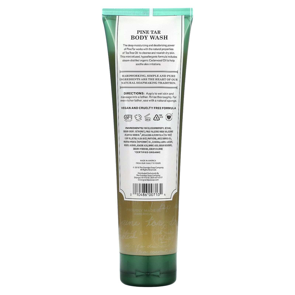 The Grandpa Soap Co., Гель для душа с хвойной смолой, лечение кожи, 280 мл (9,5 жидк. унции)
