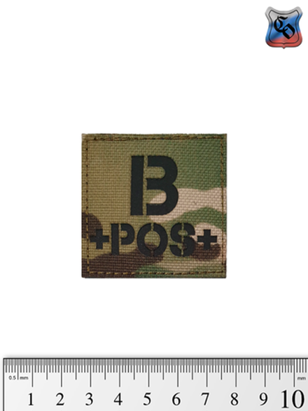 Шеврон SSO Группа крови B+ светоотражающий кордура 5 см. Мультикам