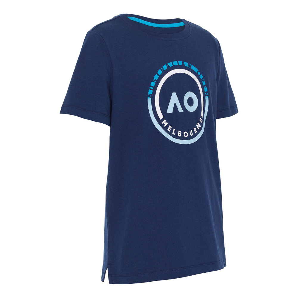Мужское теннисное поло Australian Open AO Round Logo T-Shirt Men - Dark Blue, Blue