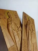 Освященная Икона св. Ильи Муромца ( Печерского) 27.3х14 см