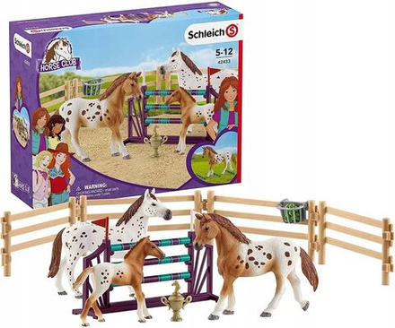 Фигурки Schleich Horse Club - Игровой набор Шляйх Семейный тренировочный набор для лошадей Appaloosa 42433